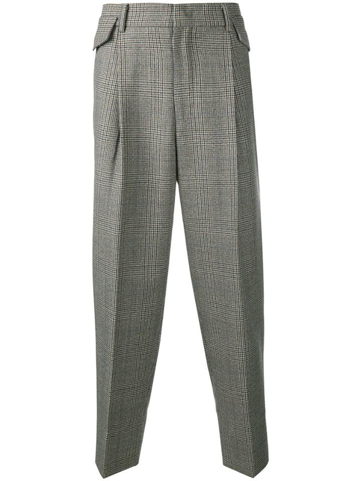 Wooyoungmi Houndstooth Check Trousers - Grey
