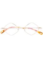 Chloé Eyewear Hexagonal Frame Glasses - Gold