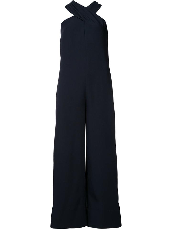 Nomia Overlay Jumpsuit, Women's, Size: 4, Blue, Polyester