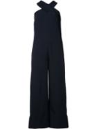 Nomia Overlay Jumpsuit, Women's, Size: 4, Blue, Polyester