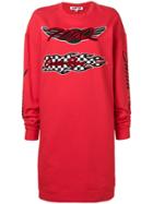 Mcq Alexander Mcqueen Oversized Racing Dress - Red