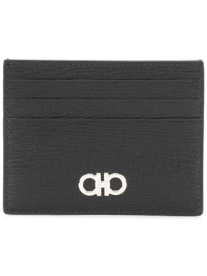 Salvatore Ferragamo Gancini Square Cardholder - Black
