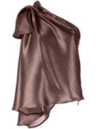 Maticevski Metallized One-shoulder Top - Gold