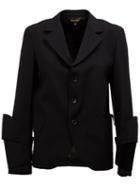 Comme Des Garçons Three Button Blazer, Women's, Size: Medium, Black, Cotton/cupro/wool