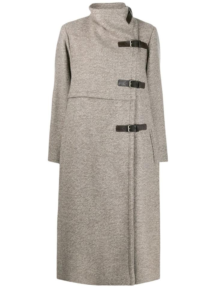 Isabel Marant A-line Buckled Coat - Brown
