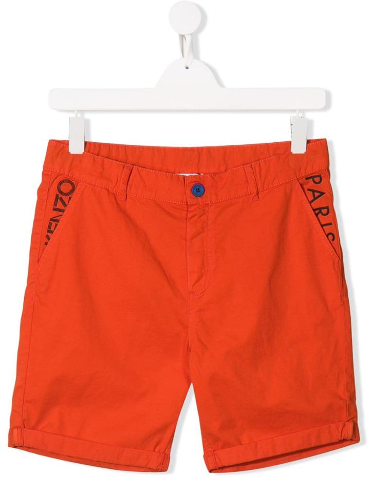 Kenzo Kids Logo Print Shorts - Red