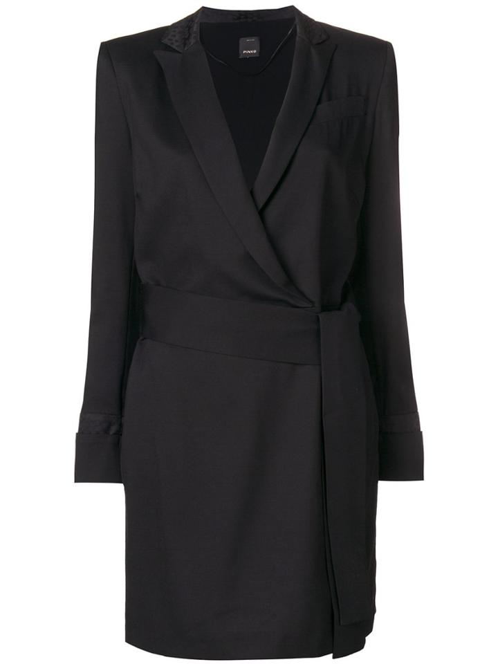 Pinko Wrap Front Mini Dress - Black
