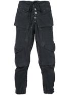 Greg Lauren Cargo Pocket Trousers - Grey