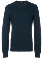 Boss Hugo Boss Textured Knit Sweater - Blue