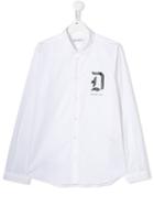 Dondup Kids Teen Cotton Logo Shirt - White