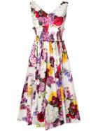 Dolce & Gabbana Corset Detail Floral Print Dress - Haw86 Ortensie