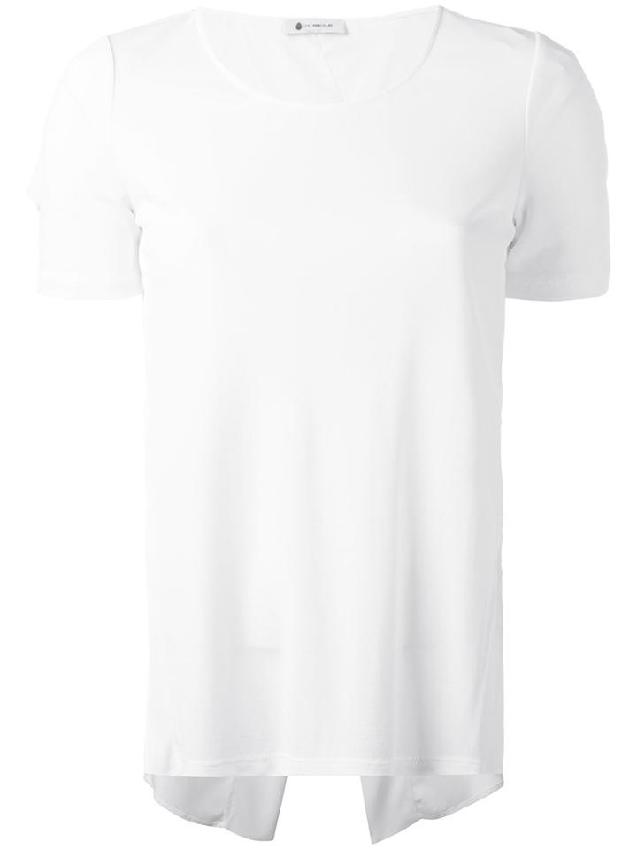 Dondup Panel Detail T-shirt, Size: Small, White, Viscose/polyamide