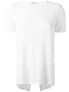Dondup Panel Detail T-shirt, Size: Small, White, Viscose/polyamide