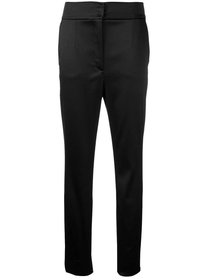 Dolce & Gabbana High-waisted Slim Trousers - Black