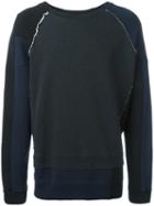 Maison Margiela Raw Edge Seam Sweatshirt, Men's, Size: 46, Black, Cotton