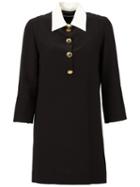Marni Contrasted Collar Shirt, Women's, Size: 38, Black, Silk