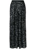 Talbot Runhof Sequined Culottes - Black