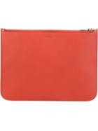 Courrèges Zipped Clutch, Women's, Red, Leather
