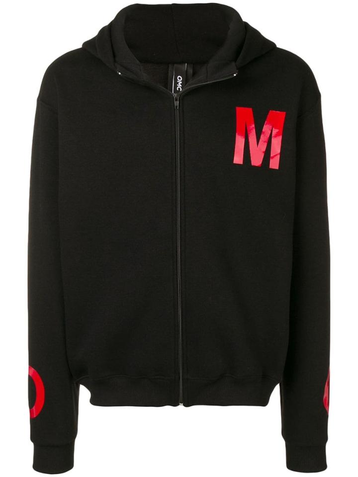 Omc Printed Zip Hoodie - Black