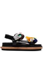 Sacai Flower Bow Sandals - White Multicolor