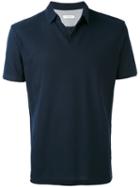 Paolo Pecora - Buttonless Polo Shirt - Men - Cotton - S, Blue, Cotton