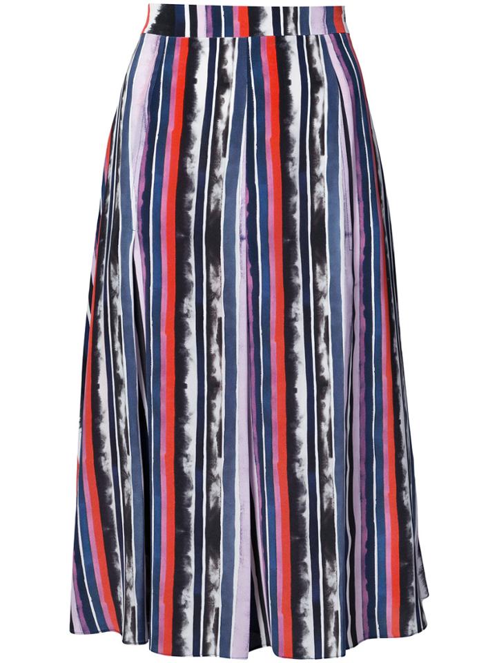 Prabal Gurung Panel Pleated Skirt - Pink & Purple