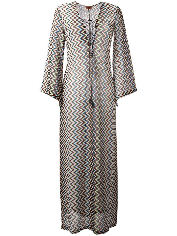 Missoni Zig Zag Beach Dress, Women's, Size: 44, Viscose/cupro/polyester