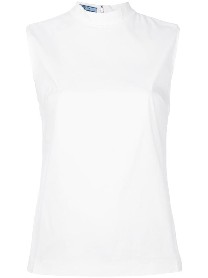 Prada High Neck Blouse - White