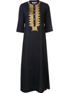 Figue 'thandie' Sequinned Kaftan Dress, Women's, Size: Small, Black, Cotton