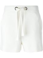 Proenza Schouler Drawstring Shorts, Women's, Size: 6, White, Cotton/viscose/spandex/elastane
