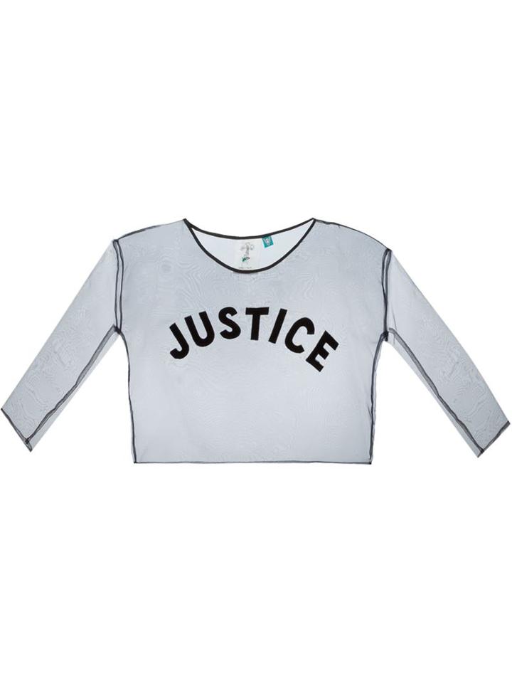Steve J & Yoni P Cropped Sheer Top