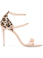 Jennifer Chamandi Nude Leopard Rolando 105 Sandals - Brown