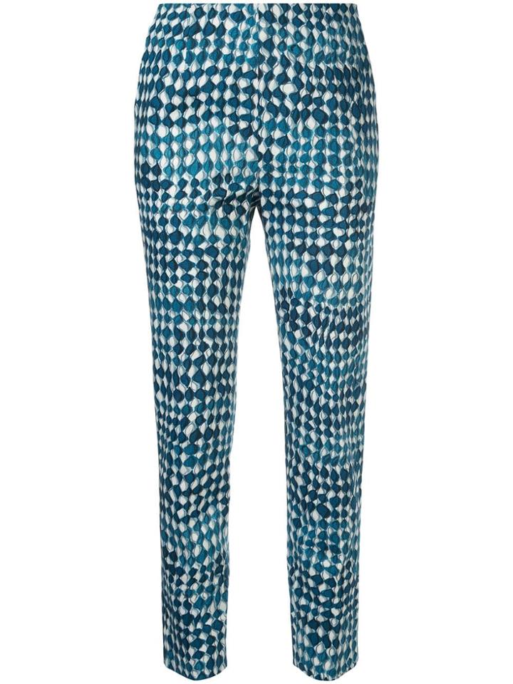 Paule Ka Geometric Print Trousers - Blue