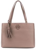 Tory Burch Mcgraw Triple Compartment Bag - Grey
