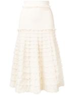 Alexander Mcqueen Frill Detail Skirt - Neutrals