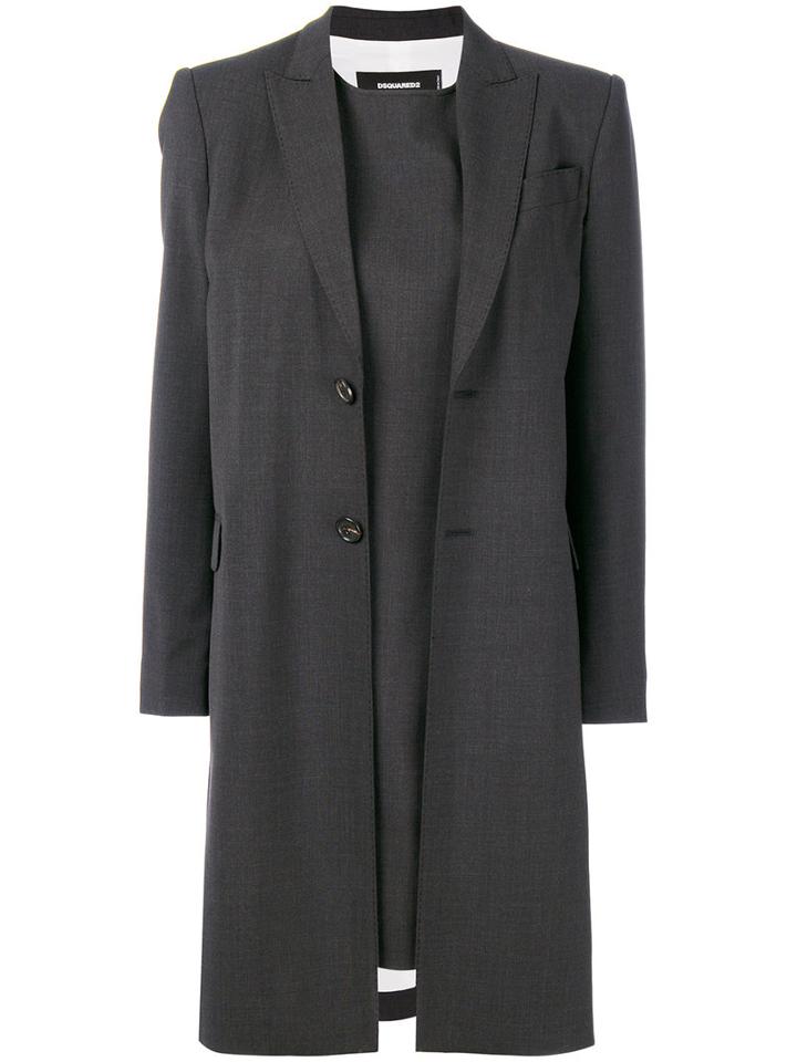 Dsquared2 - Longline Shift Dress Suit - Women - Polyester/spandex/elastane/virgin Wool - 40, Grey, Polyester/spandex/elastane/virgin Wool