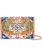 Dolce & Gabbana Studded Printed Chain Shoulder Bag - Multicolour
