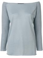 Fabiana Filippi Long-sleeve Fitted Sweater - Blue