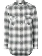 Salvatore Piccolo Striped Print Loose Shirt - Grey