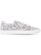 Puma Clyde Snakeskin Effect Sneakers - White