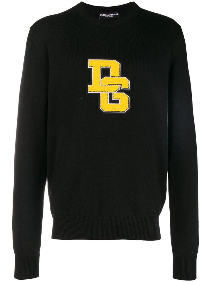 Dolce & Gabbana Logo Patch Jumper - Black