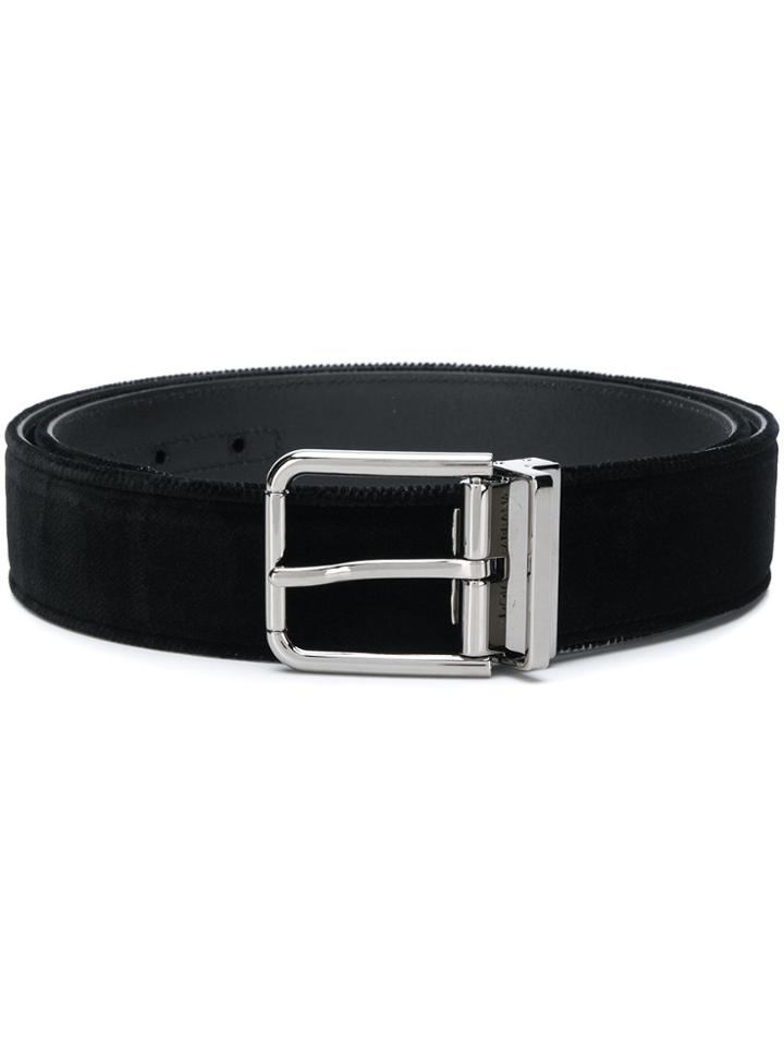 Dolce & Gabbana Velvet Belt - Black