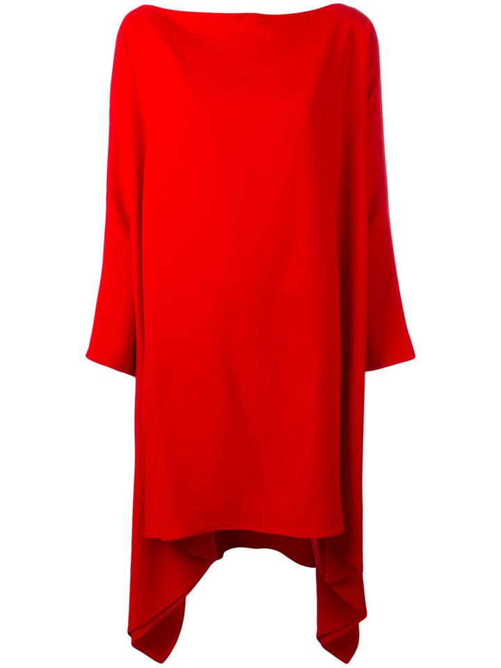 Gianluca Capannolo Draped Oversized Dress, Women's, Size: 40, Red, Acetate/viscose