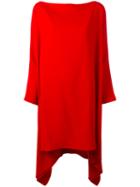 Gianluca Capannolo Draped Oversized Dress, Women's, Size: 40, Red, Acetate/viscose