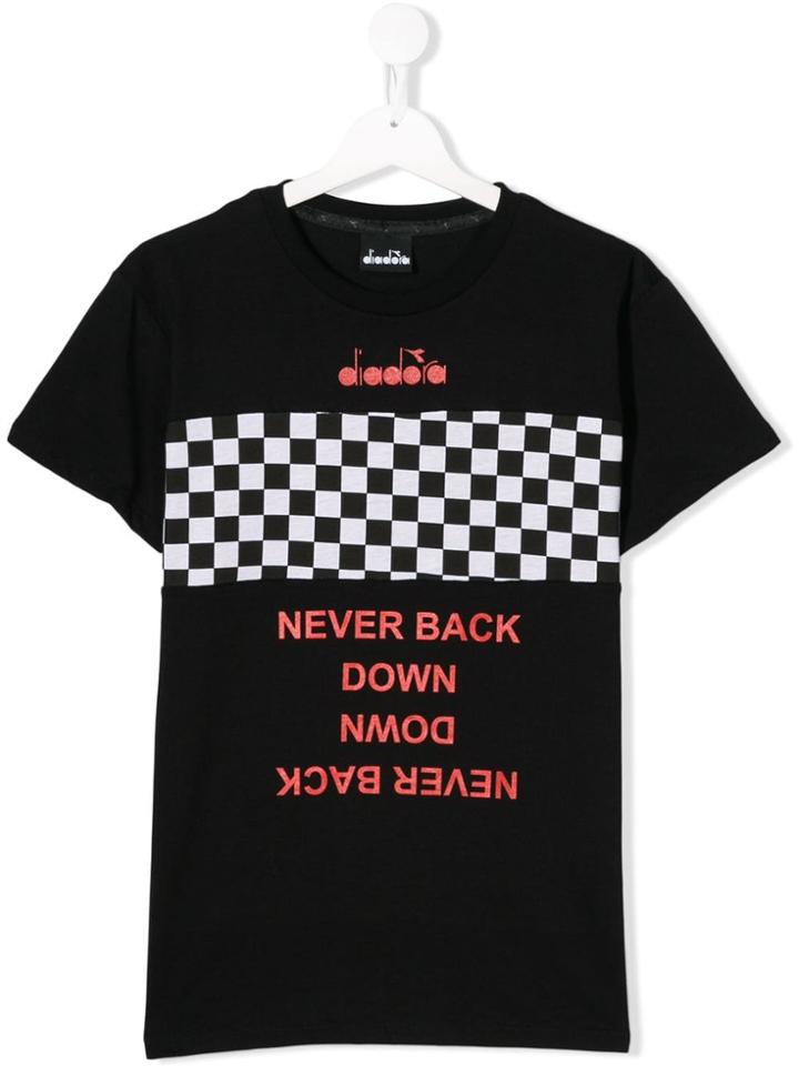 Diadora Junior Racing Stripe T-shirt - Black