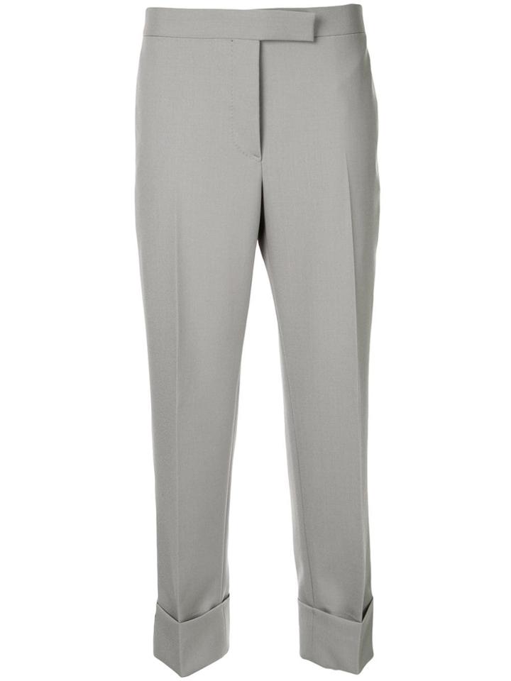 Thom Browne Cropped Straight Leg Trousers - Grey