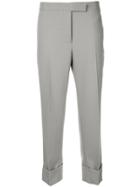 Thom Browne Cropped Straight Leg Trousers - Grey