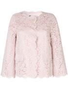 Dolce & Gabbana - Lace Jacket - Women - Silk/cotton/polyamide/viscose - 44, Pink/purple, Silk/cotton/polyamide/viscose