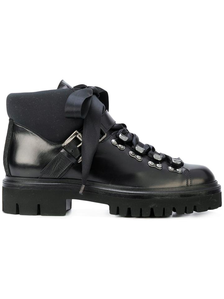 Santoni Lace-up Fastening Boots - Black
