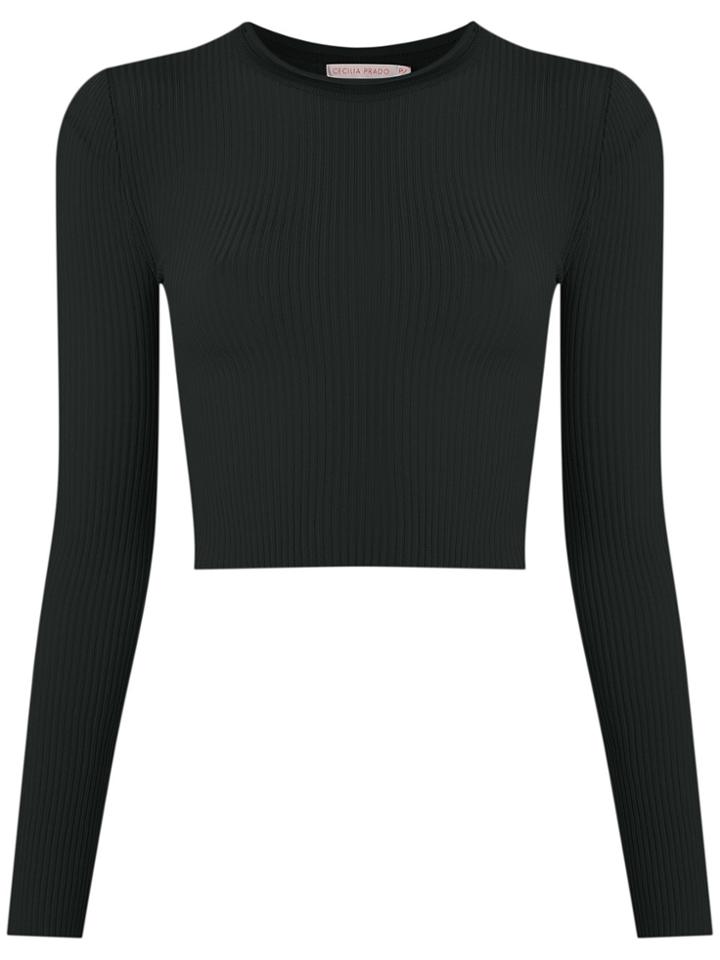 Cecilia Prado Knitted Cropped Top - Black